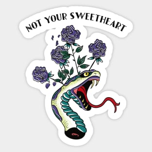 Not Your Sweetheart - Vintage Tattoo Design Sticker